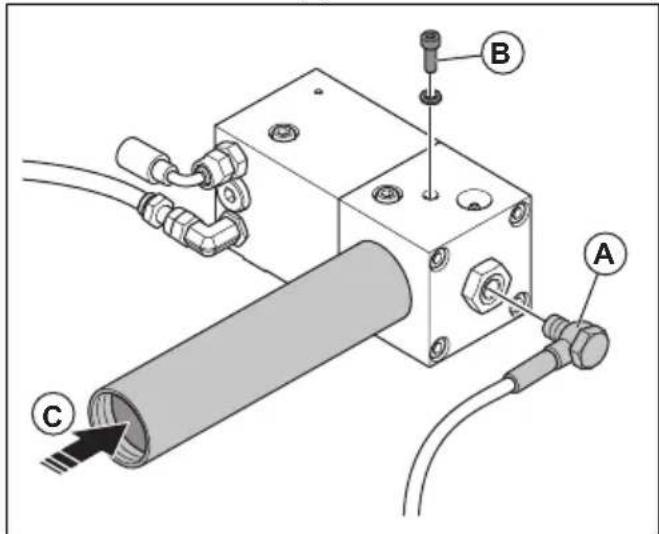 HUSQVARNA TC 130 - To bleed the breaker grease pump (DXR 145, DXR 275, DXR 305, DXR 315) - 1