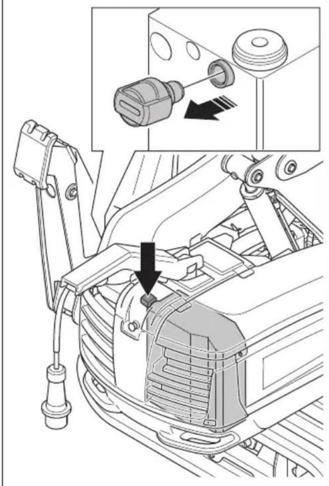 HUSQVARNA TC 130 - To drain the hydraulic oil (DXR 275, DXR 305, DXR 315) - 3