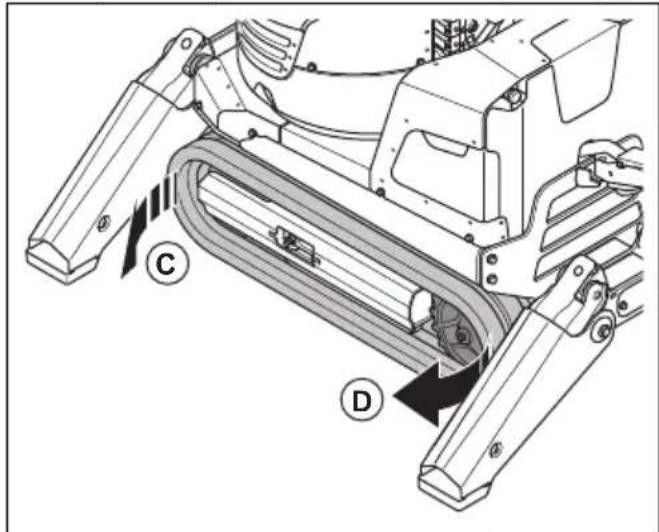 HUSQVARNA TC 130 - De rupsbanden verwijderen en monteren (DXR 95) - 3
