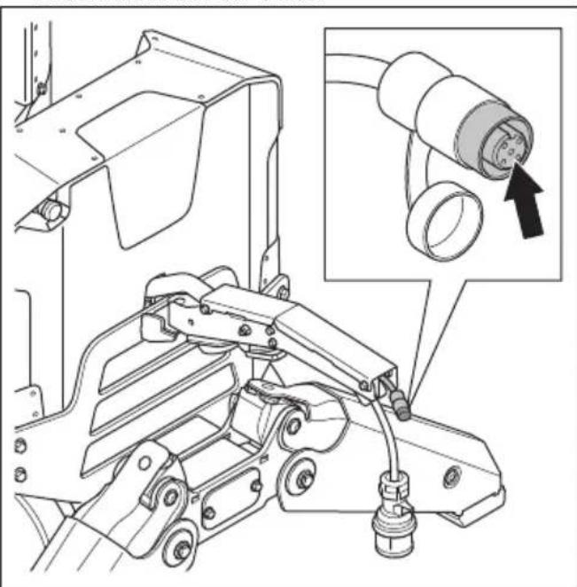 HUSQVARNA TC 130 - So verbinden Sie die Fernbedienung über ein CAN-Bus-Kabel mit dem Gerät (DXR 95) - 2