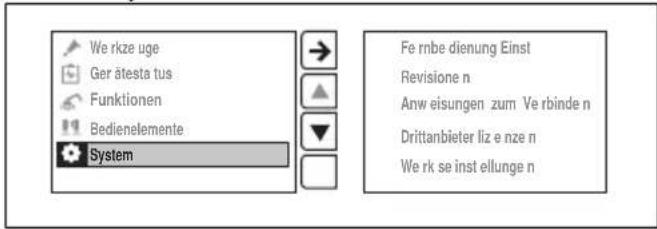 HUSQVARNA TC 130 - Menu „System" - 1