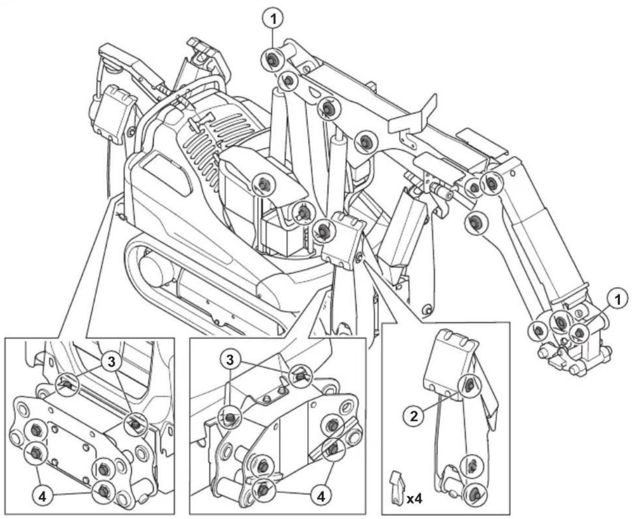 HUSQVARNA TC 130 - Contrôle des raccords vissés - 2