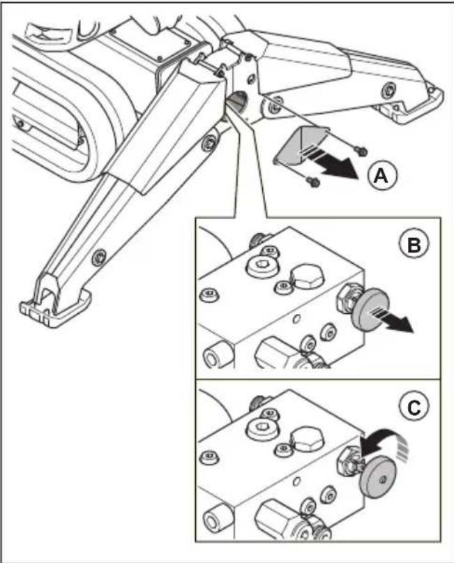 HUSQVARNA TC 130 - So entfern und installieren Sie die Gleisketten (DXR 275, DXR 305, DXR 315) - 1