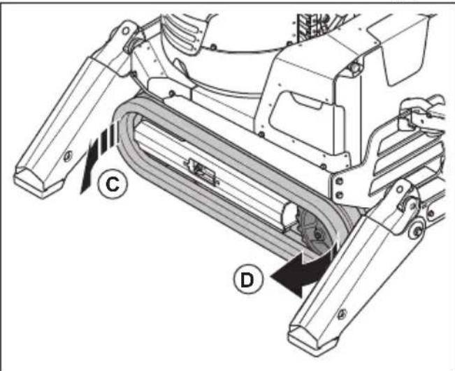 HUSQVARNA TC 130 - Retrait et installation des chenilles (DXR 95) - 3