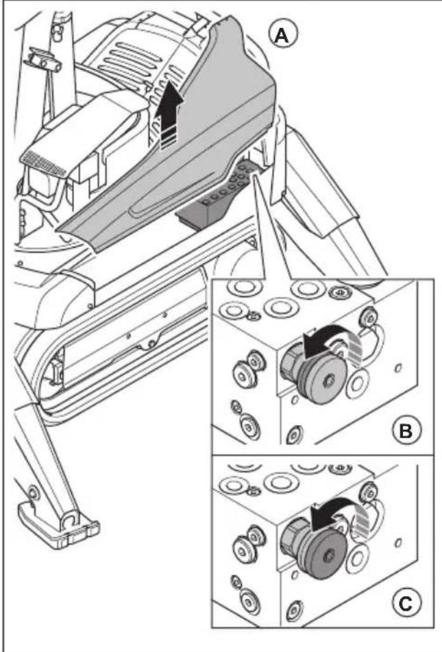 HUSQVARNA TC 130 - Retrait et installation des chenilles (DXR 145) - 1