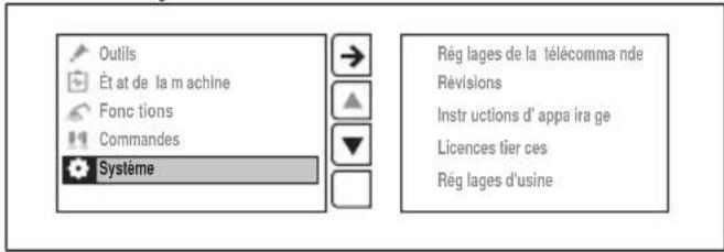 HUSQVARNA TC 130 - Menu « Système » - 1