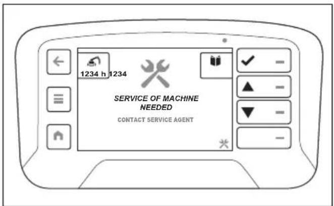HUSQVARNA TC 130 - Maintenance message "Service of machine needed" - 1