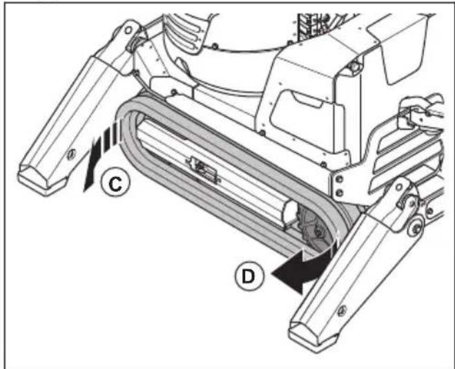 HUSQVARNA TC 130 - So entfernen und installieren Sie die Gleisketten (DXR 95) - 3