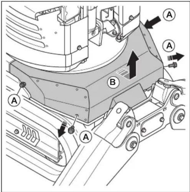 HUSQVARNA TC 130 - De hydraulische olie aftappen (DXR 95) - 3