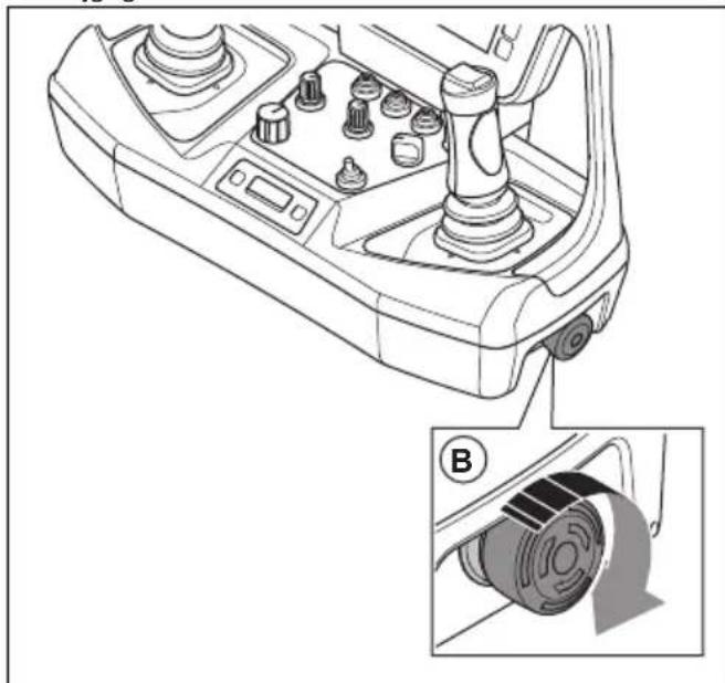 HUSQVARNA TC 130 - Machinestopknop op de afstandsbediening - 12