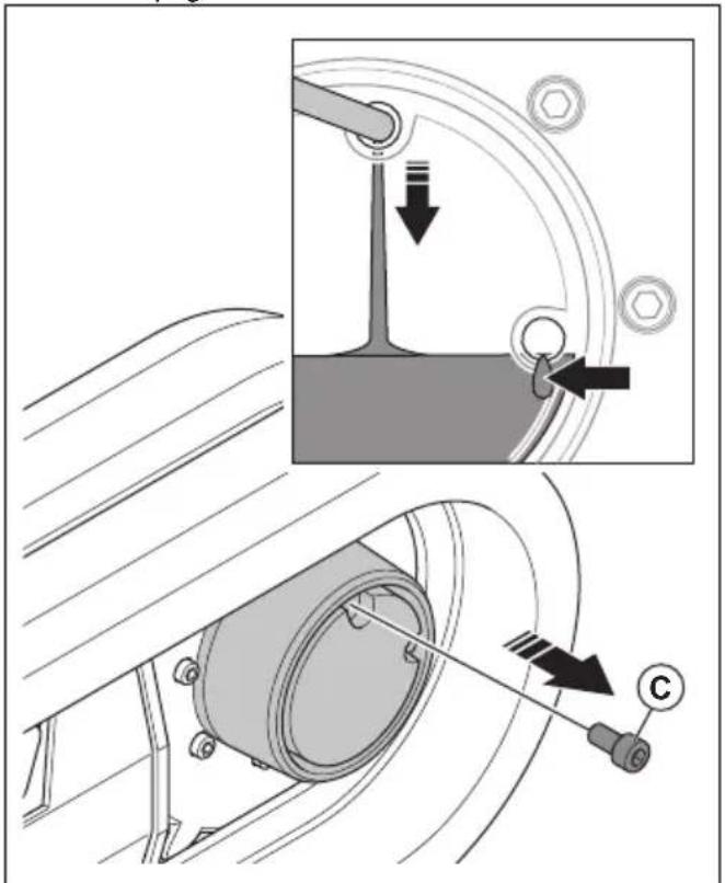 HUSQVARNA TC 130 - To do a check of the oil level in the drive motor (DXR 145, DXR 275, DXR 305, DXR 315) - 2
