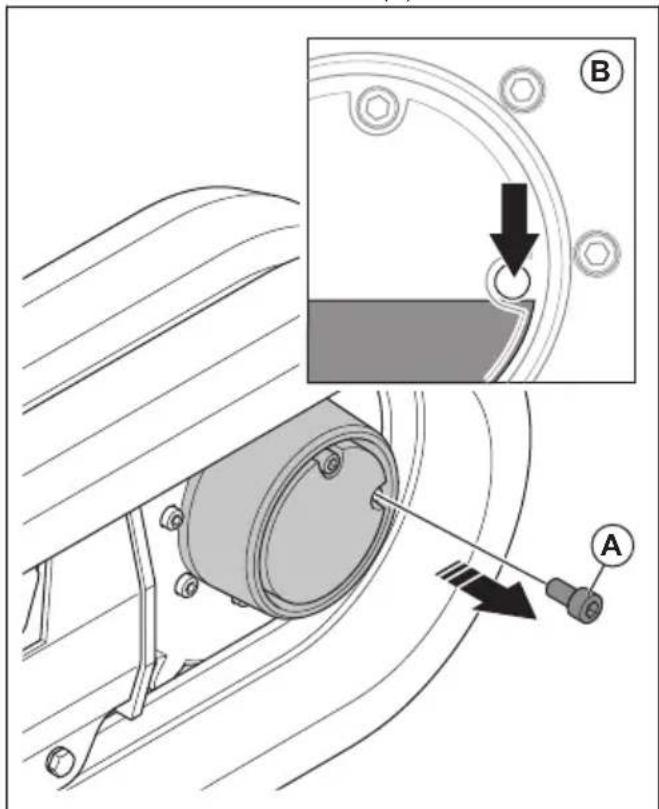 HUSQVARNA TC 130 - Contrôle du niveau d'huile dans le moteur d'entrainment (DXR 145, DXR 275, DXR 305, DXR 315) - 1