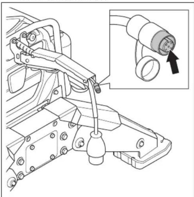 HUSQVARNA TC 130 - So verbinden Sie die Fernbedienung über ein CAN-Bus-Kabel mit dem Gerät (DXR 145) - 2