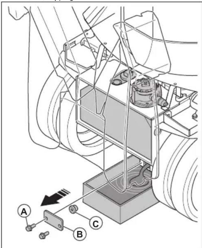 HUSQVARNA TC 130 - De hydraulische olie aftappen (DXR 145) - 5