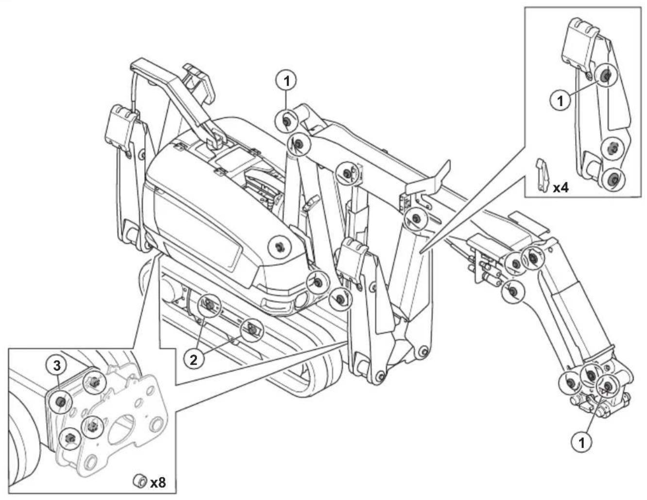 HUSQVARNA TC 130 - To do a check of the screw joints - 3