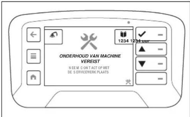 HUSQVARNA TC 130 - Onderhoudsbericht "Service van machine nodig" - 1