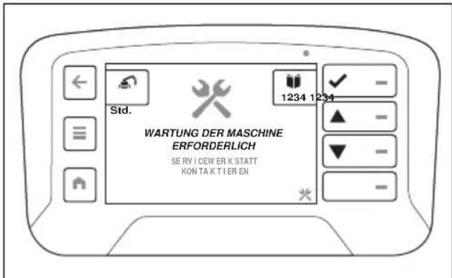 HUSQVARNA TC 130 - Wartungsmeldung „Wartung des Geräts erforderlich" - 1