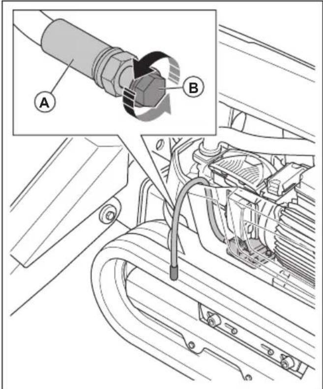 HUSQVARNA TC 130 - To fill the hydraulic oil (DXR 275, DXR 305, DXR 315) - 3