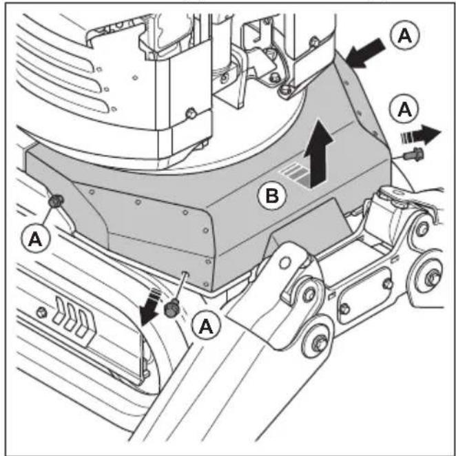 HUSQVARNA TC 130 - To drain the hydraulic oil (DXR 95) - 3