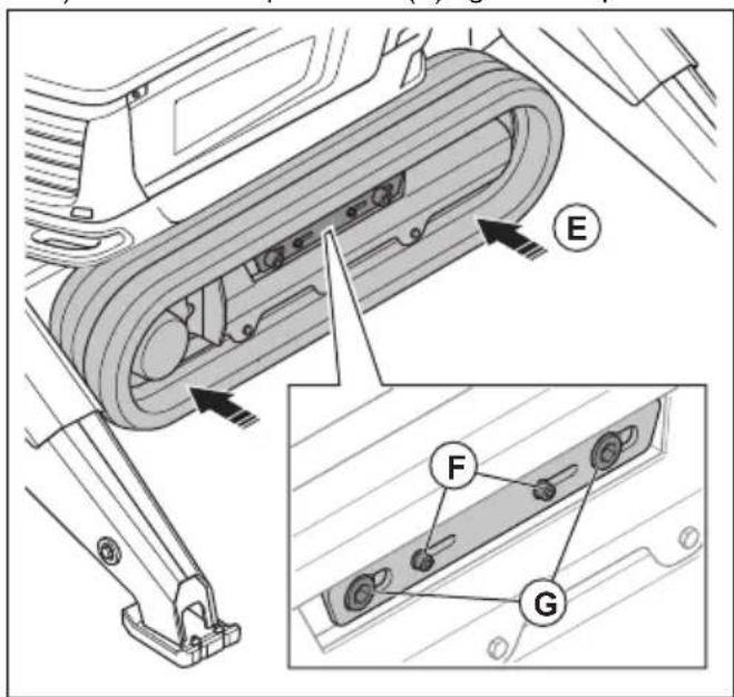 HUSQVARNA TC 130 - To install and remove the caterpillar track wideners (DXR 275, DXR 305, DXR 315) - 3