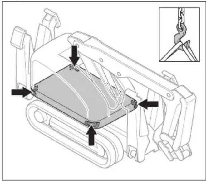 HUSQVARNA TC 130 - To lift the product (DXR 275, DXR 305, DXR 315) - 4
