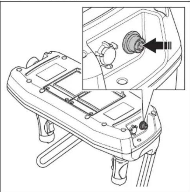 HUSQVARNA TC 130 - Branchement de la télécommande au produit avec un cable de bus CAN (DXR 95) - 1