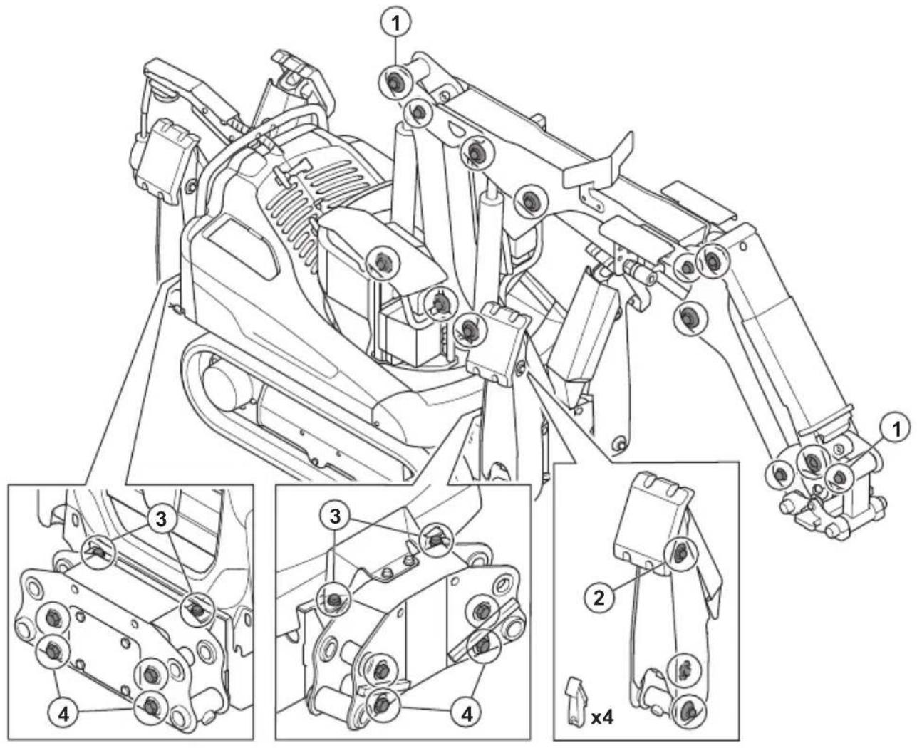 HUSQVARNA TC 130 - To do a check of the screw joints - 2