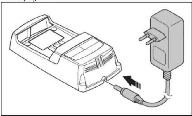 HUSQVARNA TC 130 - To charge the remote control batteries with the battery charger - 1