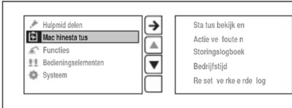 HUSQVARNA TC 130 - Menu "Machinestatus" - 1