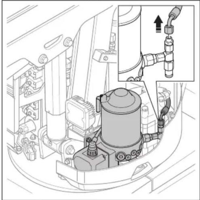 HUSQVARNA TC 130 - So entlüften Sie die Hydraulikhammer-Schmierfettpumpe (DXR 95) - 2