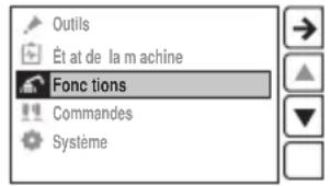 HUSQVARNA TC 130 - Menu « Fonctions » (DXR 95) - 1