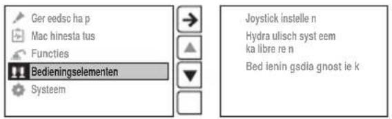 HUSQVARNA TC 130 - Menu "Bedieningselementen" - 1
