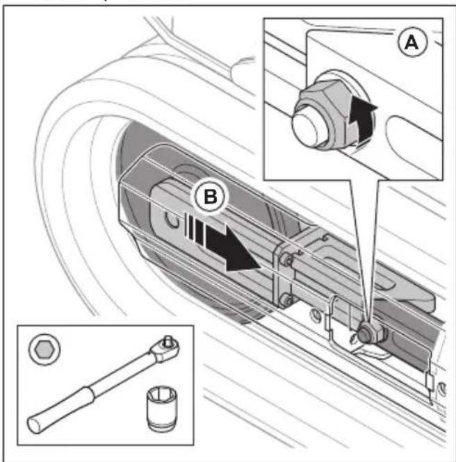 HUSQVARNA TC 130 - To remove and install the caterpillar tracks (DXR 95) - 2