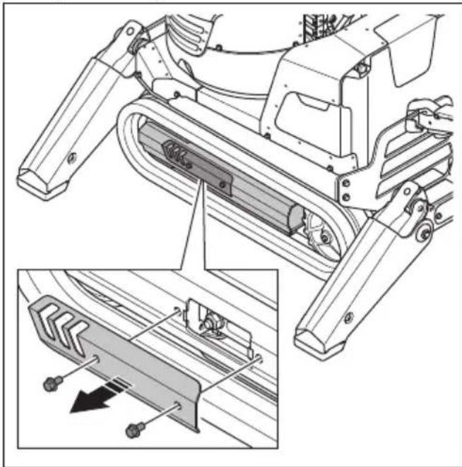HUSQVARNA TC 130 - So stellen Sie die Gleiskettenspannung manuell ein (DXR 95) - 1