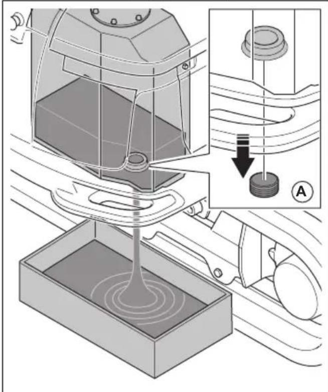 HUSQVARNA TC 130 - To drain the hydraulic oil (DXR 275, DXR 305, DXR 315) - 4
