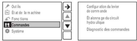 HUSQVARNA TC 130 - Menu « Commandes » - 1