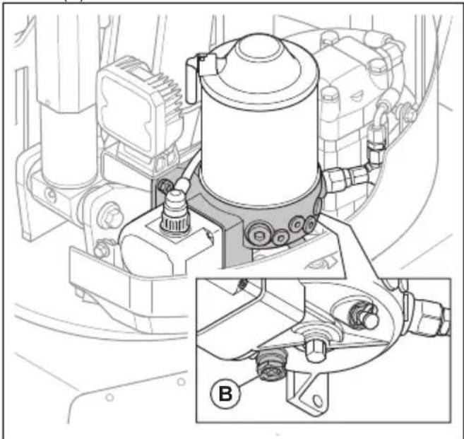 HUSQVARNA TC 130 - Contrôle de la quantité de graisse dans la pompe de graissage du marteau (DXR 95) - 4