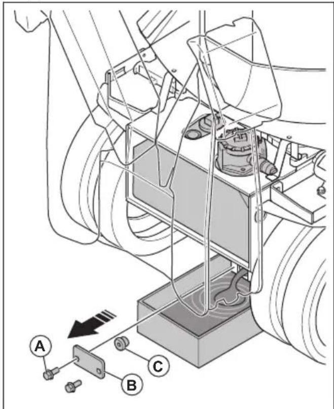 HUSQVARNA TC 130 - To drain the hydraulic oil (DXR 145) - 5