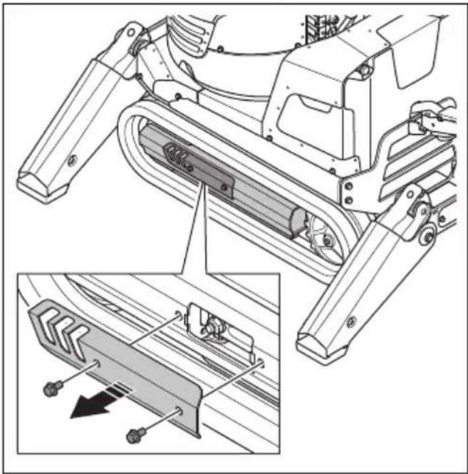 HUSQVARNA TC 130 - To manually adjust the caterpillar trackstension (DXR 95) - 1