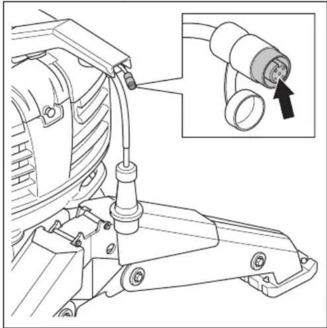 HUSQVARNA TC 130 - Branchement de la télécommande au produit avec un cable de bus CAN (DXR 145) - 4