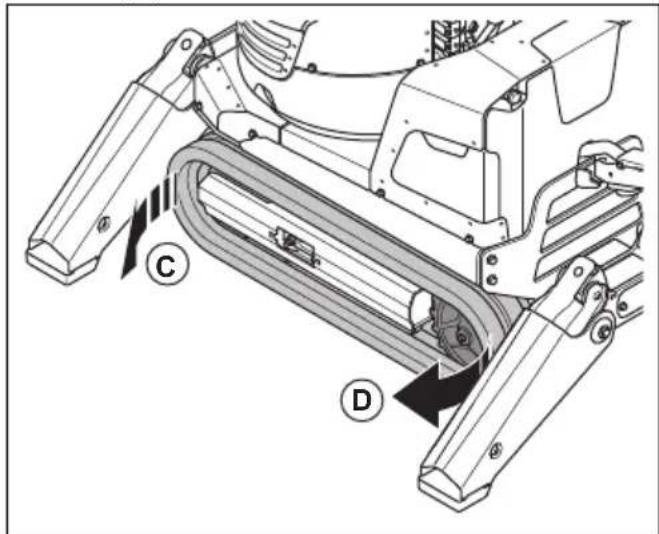 HUSQVARNA TC 130 - To remove and install the caterpillar tracks (DXR 95) - 3