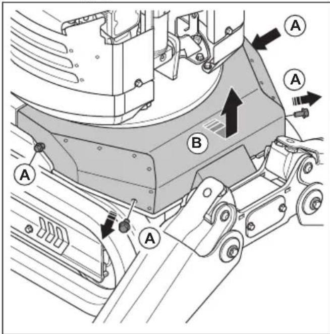 HUSQVARNA TC 130 - So lassen Sie den Hydraulikdruck im Hydrauliksystem ab (DXR 95) - 2