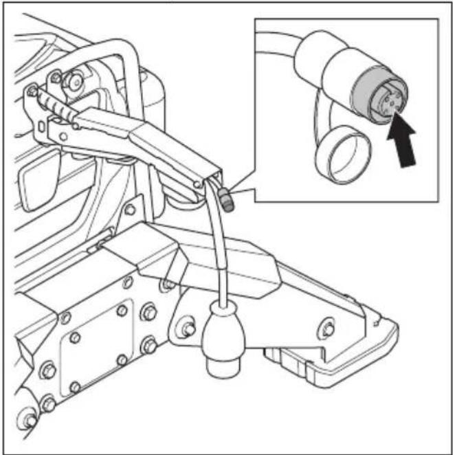 HUSQVARNA TC 130 - Branchement de la télécommande au produit avec un cable de bus CAN (DXR 145) - 2