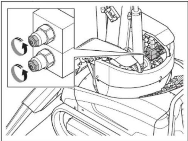 HUSQVARNA TC 130 - To operate the emergency lowering device (DXR 145) - 1