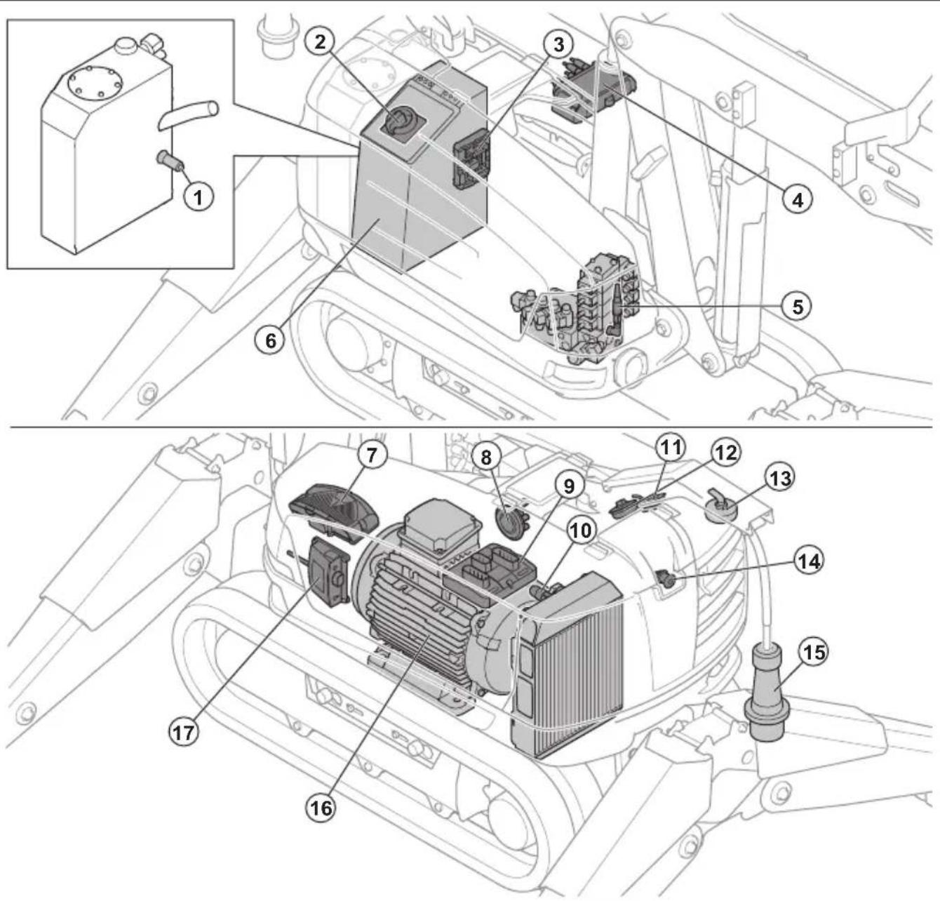HUSQVARNA TC 130 - Productverzicht, elektrisch system (DXR 275, DXR 305, DXR 315) - 1