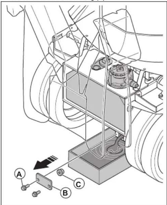 HUSQVARNA TC 130 - So lassen Sie das Hydrauliksystem ab (DXR 145) - 5