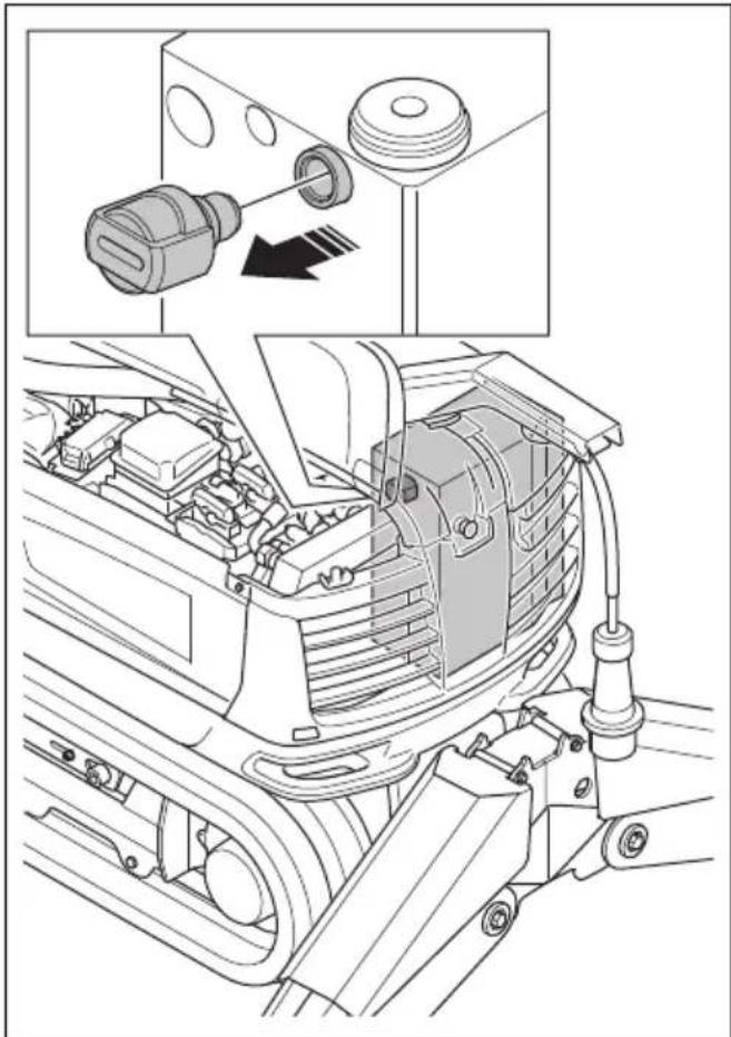 HUSQVARNA TC 130 - To replace the air filter (DXR 275, DXR 305, DXR 315) - 2