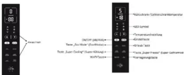 HOOVER HMNB 6182 X5KN - OBERES VERTIKALES DISPLAY (FALLS VORHANDEN - 1