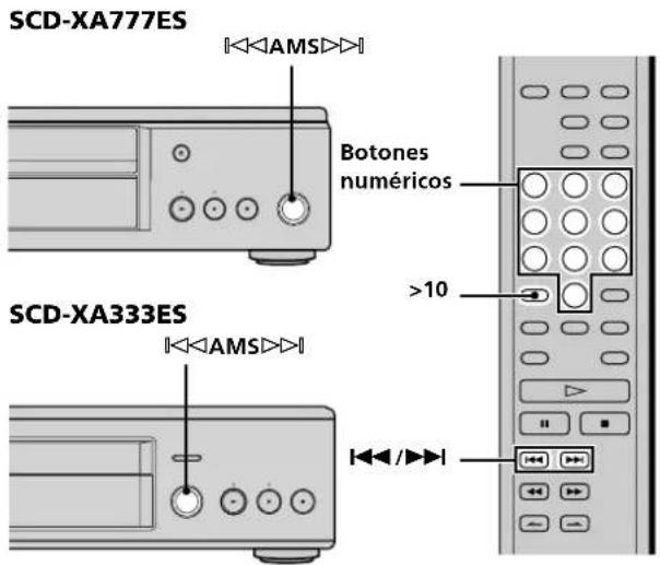 SONY SCDXA333ES - Localización de una pistapecifieda - 1