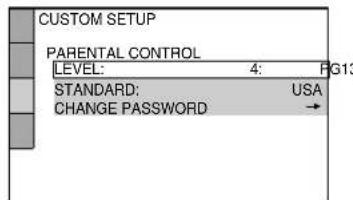 SONY MHCS9D - Press or repeatedly to select the level you want, then press ENTER. The Parental Control setting is completed. - 1